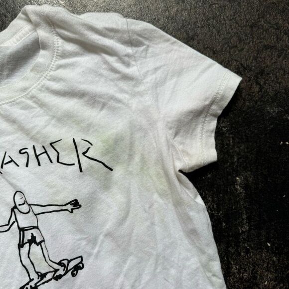 Trasher Women’s Shirt Sleeve T-Shirt Size Small Very stained Skater Style - Picture 2 of 16